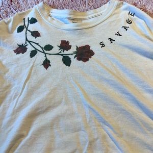 Long sleeve Savage crop top shirt